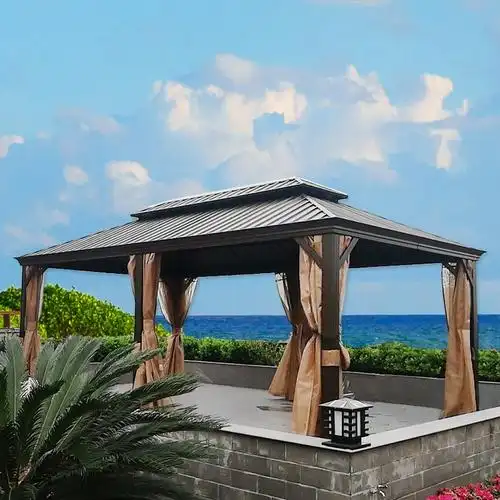 户外休闲遮阳光凉亭罗马蓬闪电客铝合金欧式雨棚花园别墅庭院烧烤大