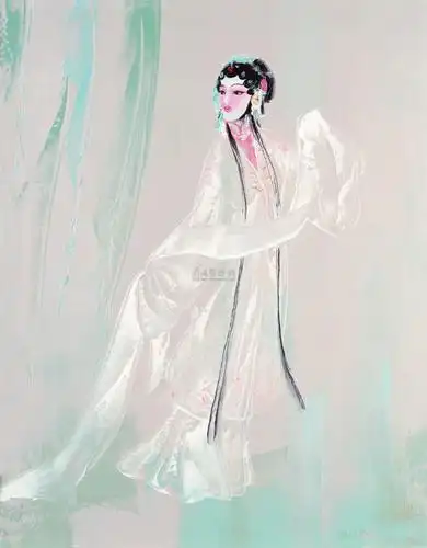 0141杜丽娘布面油画