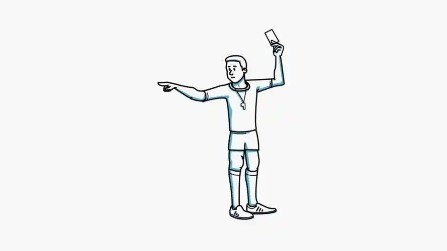 简笔画大全 足球裁判员