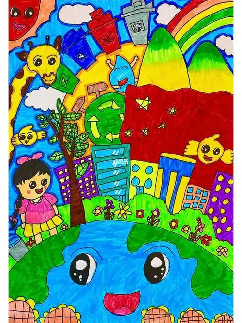 绿色环保主题画