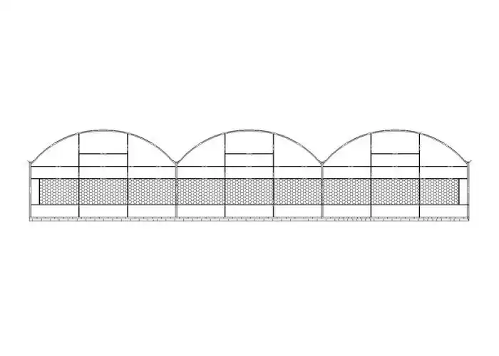 连栋大棚温室建筑方案图纸cad