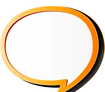 橙色椭圆对话框