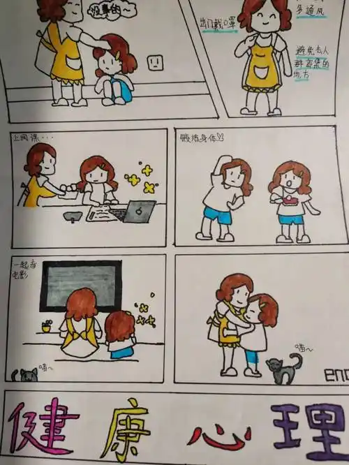 培育阳光心理护航健康成长林州市第一实验小学心理健康漫画展