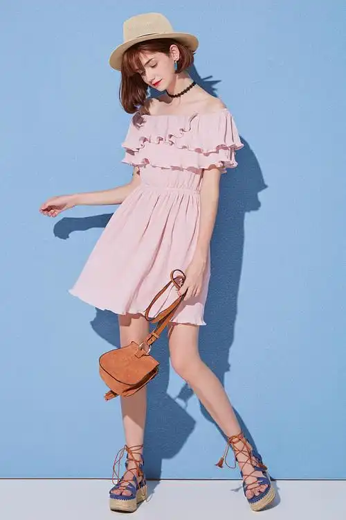 2016清爽夏季甜美girl时尚时装服装搭配少女心小个子显瘦淑女个性街拍