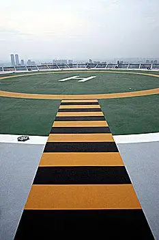 城市,楼顶,停机坪