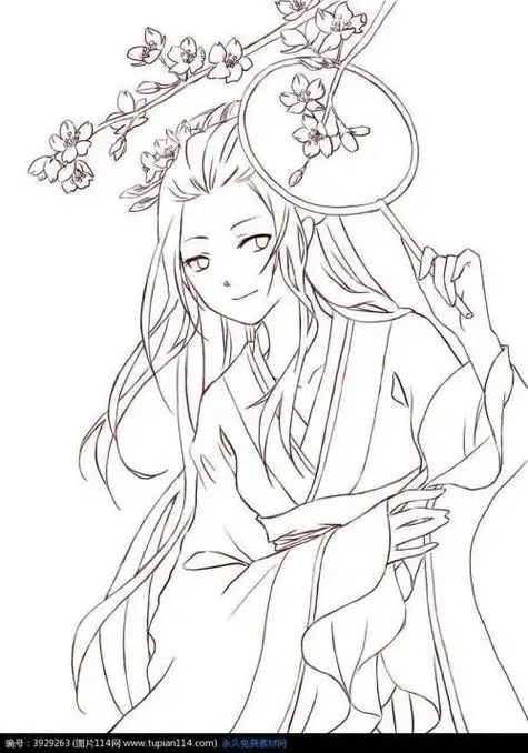 古风可爱的漫画人物简笔画