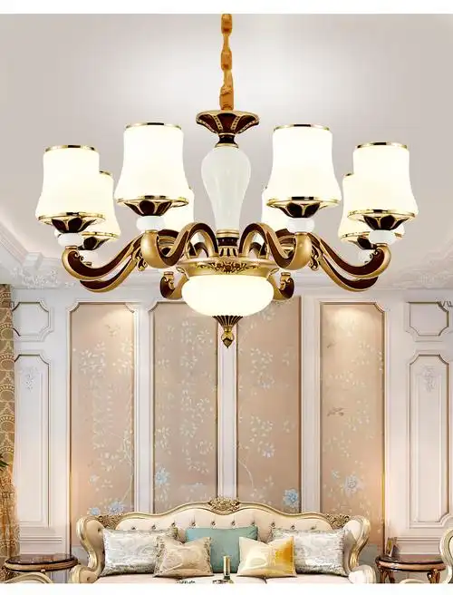 灯饰照明 吊灯 丹斯提尼 欧式吊灯客厅吊灯锌合金现代简约大气家用