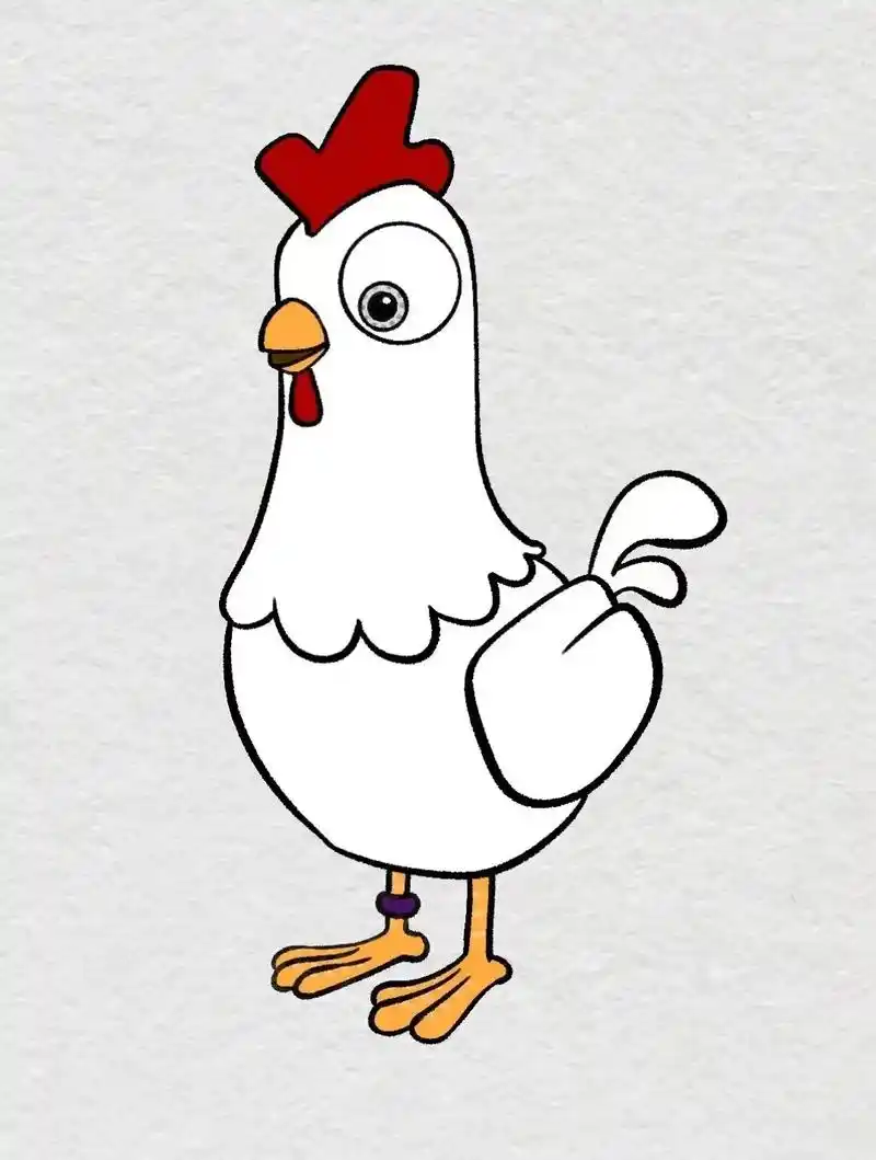 小公鸡画法教程来啦