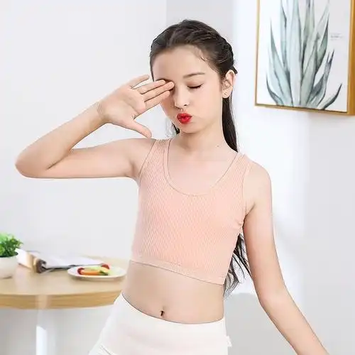 发育期抹胸中大童学生文胸小女孩穿的防凸点露肚脐其他质运动裹胸内衣