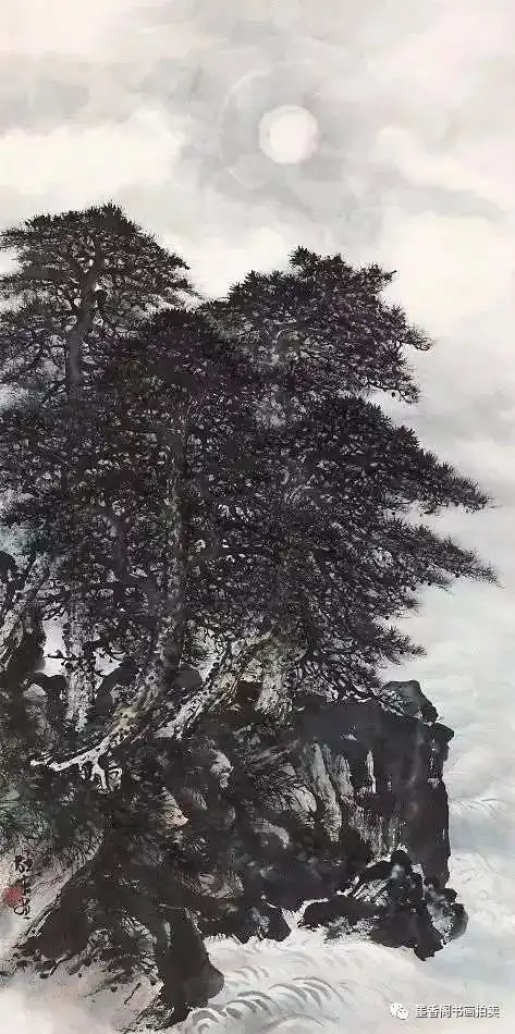 黎雄才气魄的松树山水画意境很美80幅