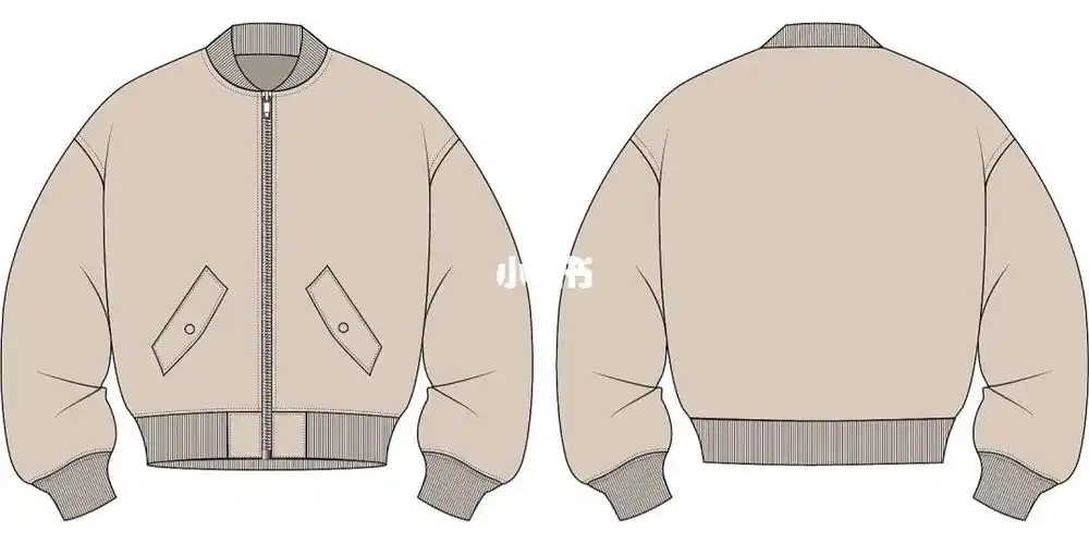 服装款式图飞行夹克