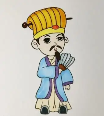 亮简笔画 诸葛亮简笔画怎么画三国演义人物诸葛亮简笔画步骤图怎么