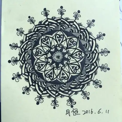 进步作品 曼陀罗 禅绕画 圆形