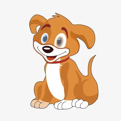 小狗卡通图案素材免费下载_觅元素