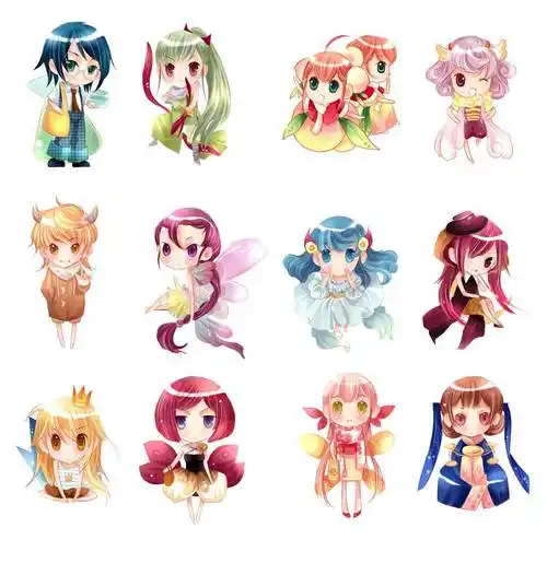 十二星座q版人物萌图(十二星座q版人物萌图女)