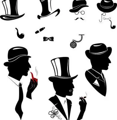 黑白线条绅士头像_黑白线条绅士头像图片大全