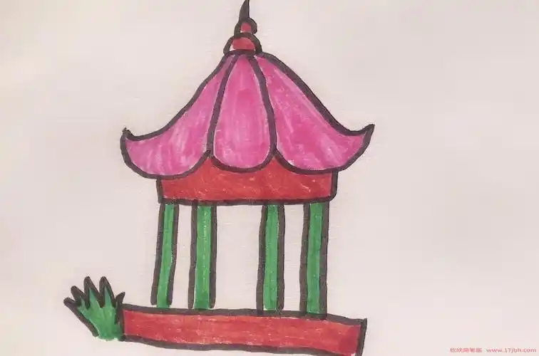 亭子的简笔画图片