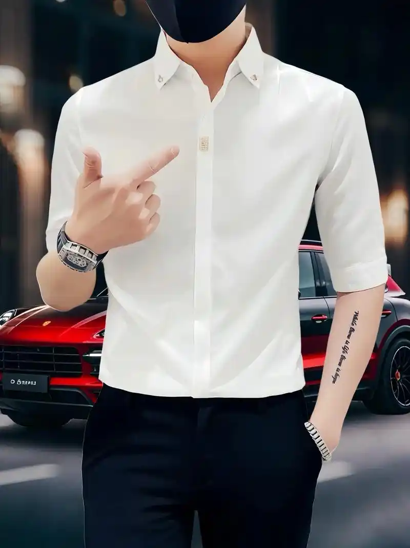 99痞帅升级!夏季新款白衬衫,男神必备.