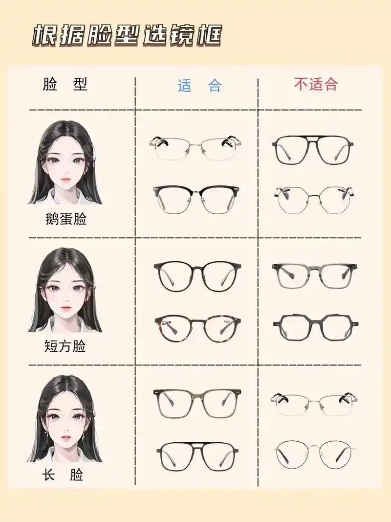 不同脸型到底应该如何搭配眼镜框?(女生版.鹅蛋脸下巴比脸颊 - 抖音