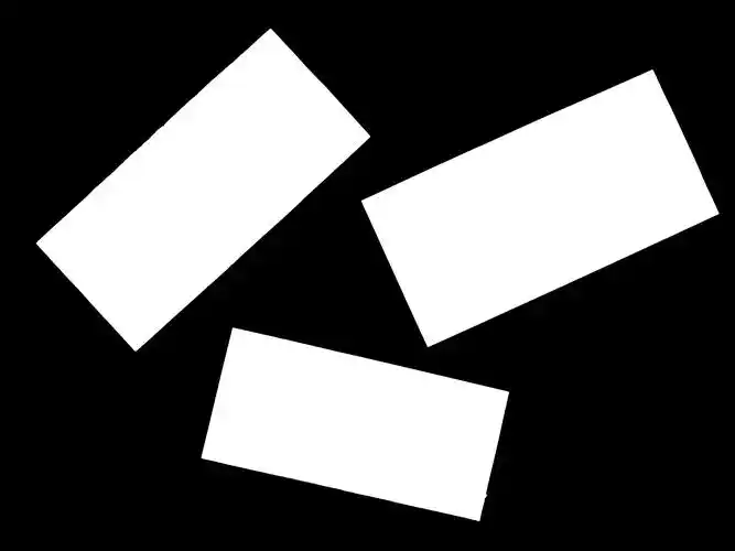 如何把图片里三个矩形三个连通域分别显示在三张图片里并保证各矩形