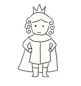 英俊的国王怎么画_国王简笔画画法步骤教程