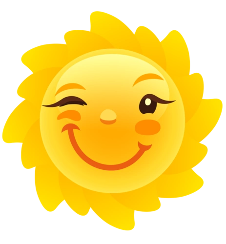 眨眼的可爱小太阳