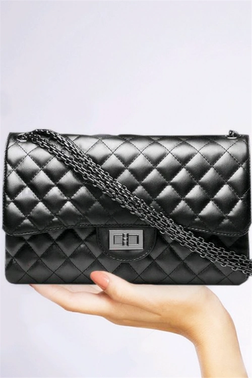 包包女2018新款潮经典百搭小香风菱格链条包单肩包斜挎包手提包包