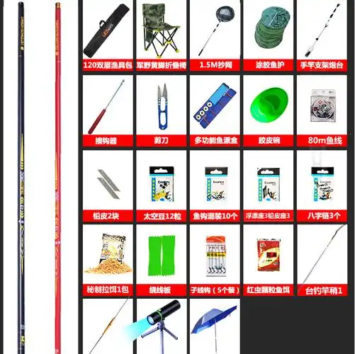 海手杆台钓竿钓鱼装备鱼具用品渔具套装 fghgf(fghgf)钓竿碳素【价格
