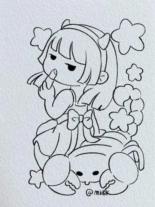 小麻薯十二星座天蝎座简笔画教程