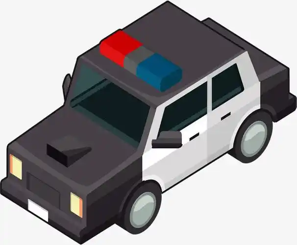 警车卡通矢量免扣图