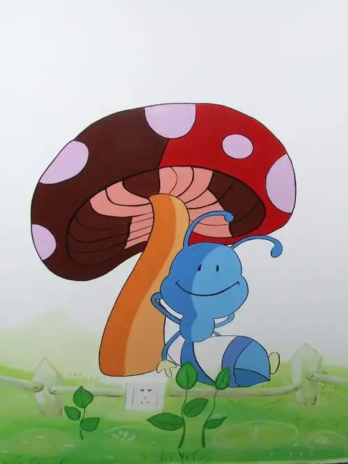 西安毕加手绘,画的非常好价格也便宜.这是他们给我画的儿童房