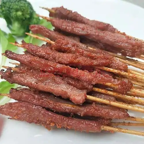 手把小肉串街边油炸小吃半成品商用烧烤肉铁板涮串食材 富铭士 40串