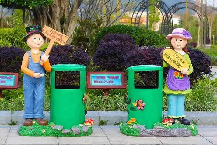 园林景观设计中最不起眼却不可缺少的垃圾桶也可以变的很可爱_美感