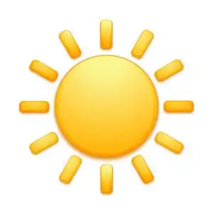 烈日图标矢量插图