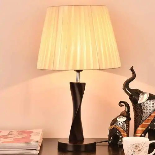 新中式遥控led台灯酒店工程宾馆客房卧室实木调光无极床头灯