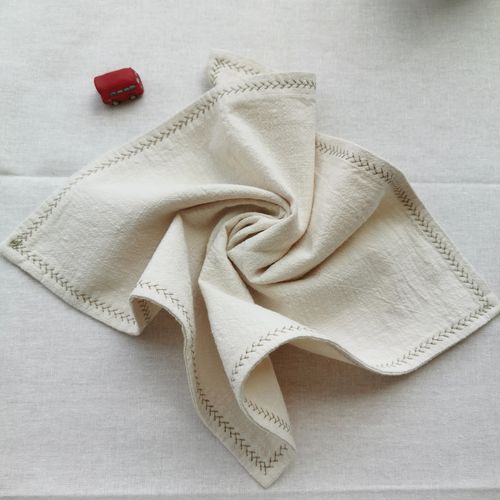 手工定制男士女士手帕纯棉全棉手绢柔软绣字名字小方巾吸汗新疆棉