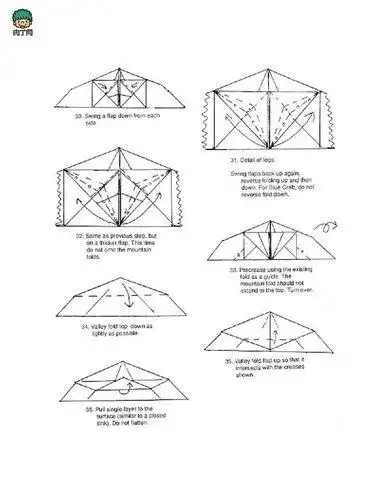 复杂蓝蟹折纸图解教程
