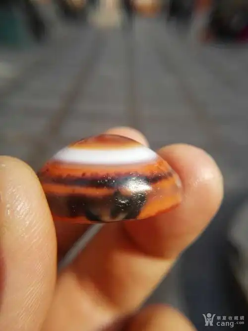 【精品藏传羊板眼天珠】 日晕似火 光冕如幻