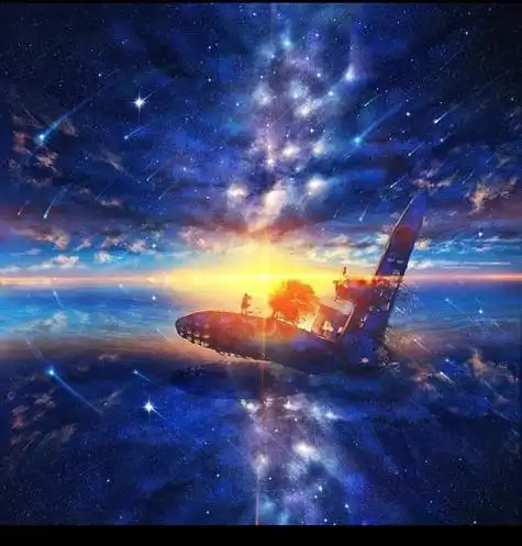 星空为背景的动漫男生头像