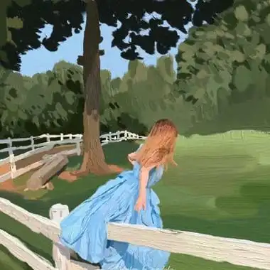 高清好看的小清新绿色女生真人头像