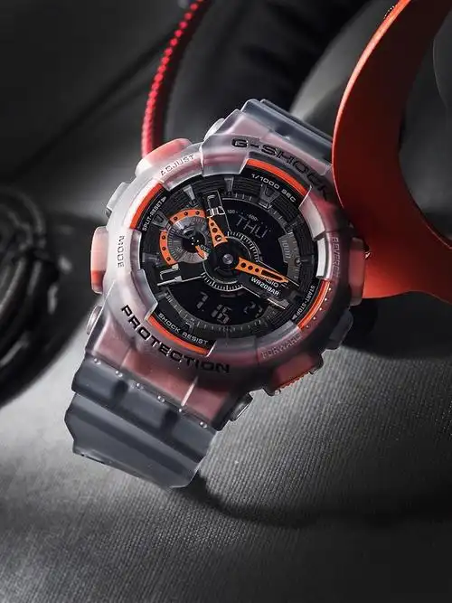 卡西欧手表男gshock冰电之韧透明限量款ga