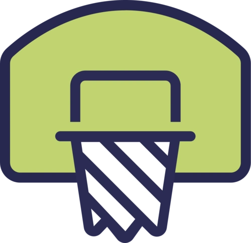 卡通卡通运动图标篮球框