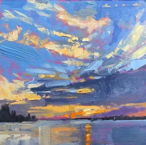 他用色块构筑天空这样的风景太美了