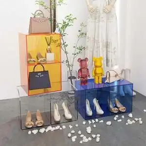 亚克力展示柜服装店商场鞋包饰品置物展示架服装店橱窗陈列架道具