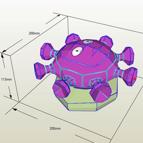 3d纸模型手工diy礼物 独家原创 植物大战僵尸 忧郁蘑菇【15天内发货】