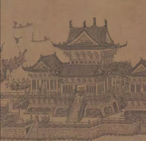 《龙舟夺标图卷》超高清电子图片装饰喷绘鉴定临摹国画素材