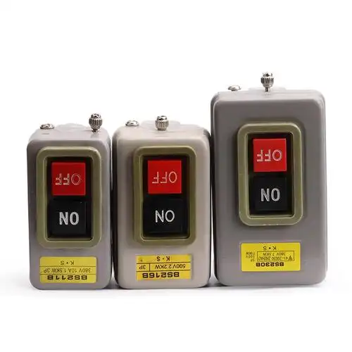 开关三相按钮bs216b230b211b扣压220v380v动力电机按钮