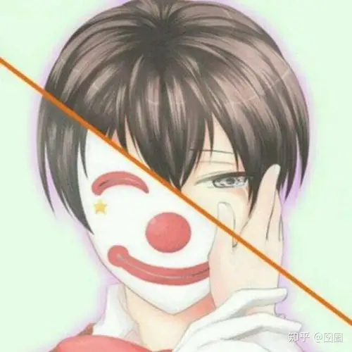 求一张男生侧面拿着微笑面具盖住哭泣的脸的图. - 知乎