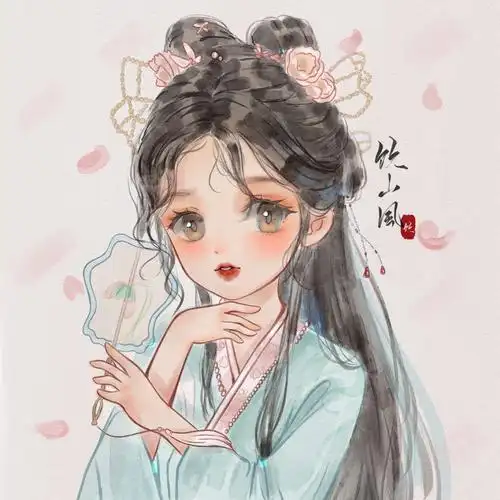 q版古风女生头像含上色步骤