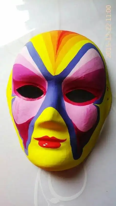 涂色手工图案创意美术《有趣的非洲面具》儿童画轻漫计划原创设计图案